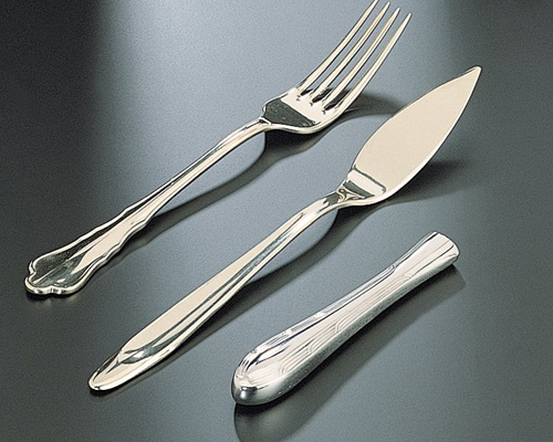 Tableware knife and fork polishing