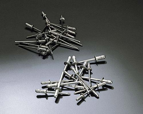 Blind rivets used to evaluate burr removal and hollow feature protection