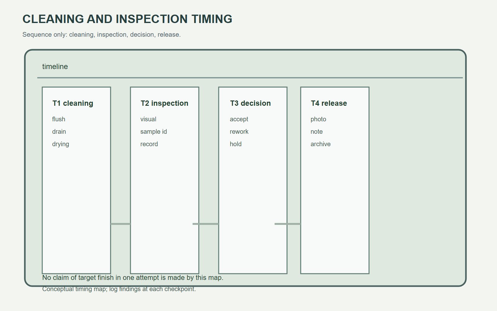 Cleaning and inspection timing for a plastic polishing trial