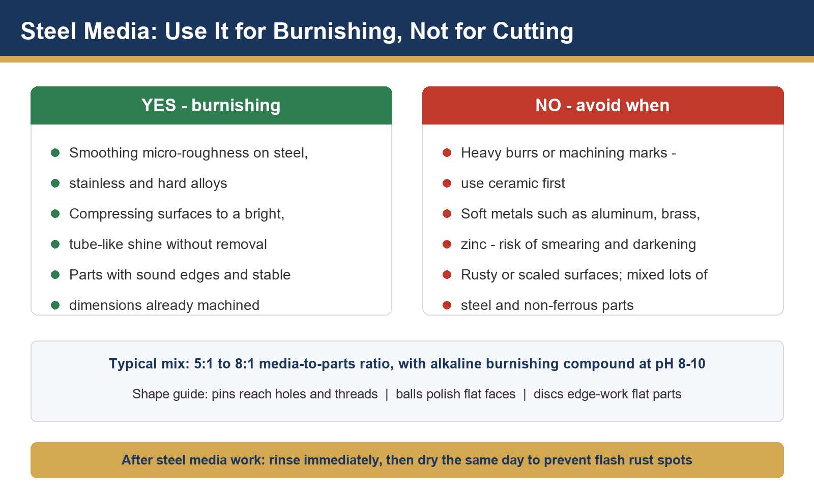 Steel Media Burnishing Guide: How It Creates Mirror Shine and When Not to Use It